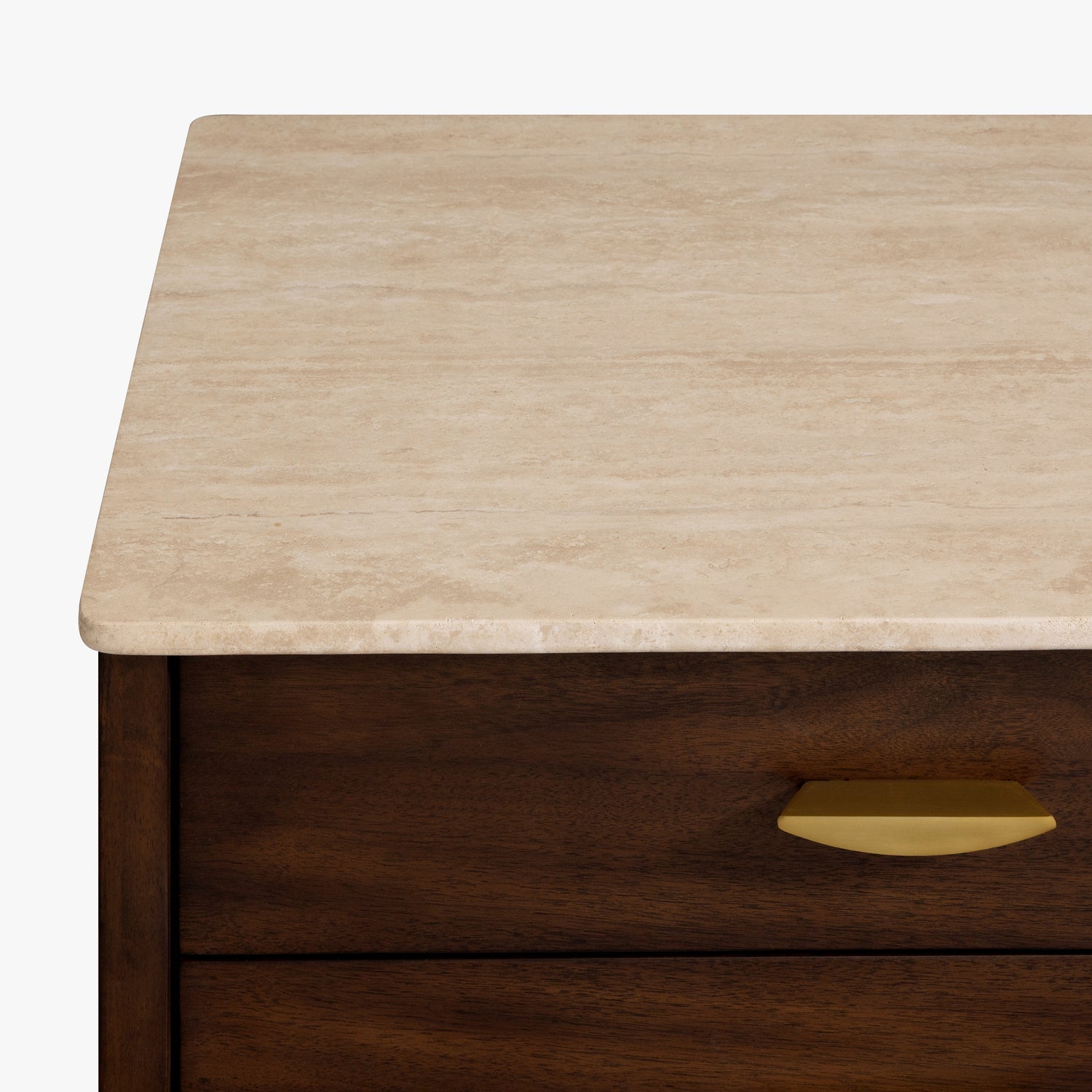 Co. House Designs Fontaine 2-Drawer Walnut Nightstand