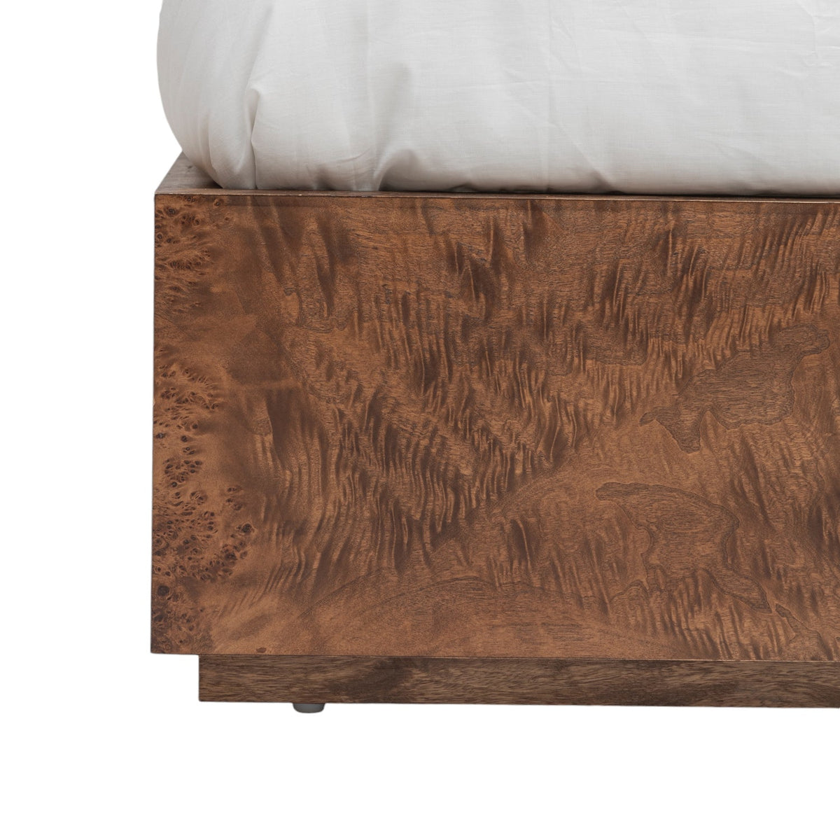 Close-up detail of the Co. House Designs Wesley Burl Dark Bed (view 2)