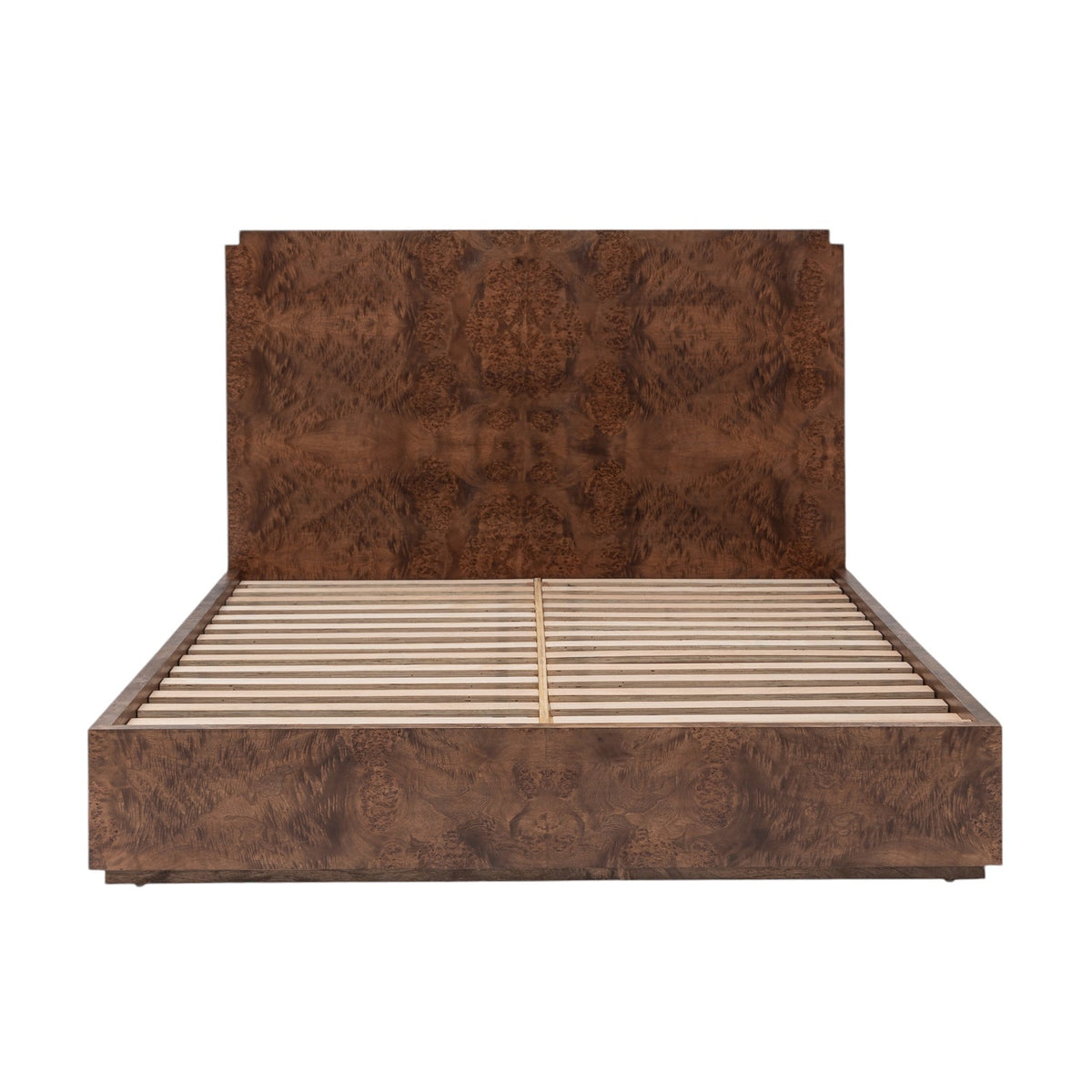 Front view of the Co. House Designs Wesley Burl Dark Bed (view 2)