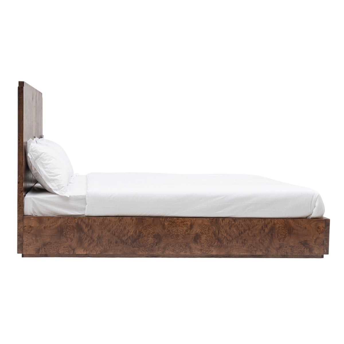 Side view of the Co. House Designs Wesley Burl Dark Bed