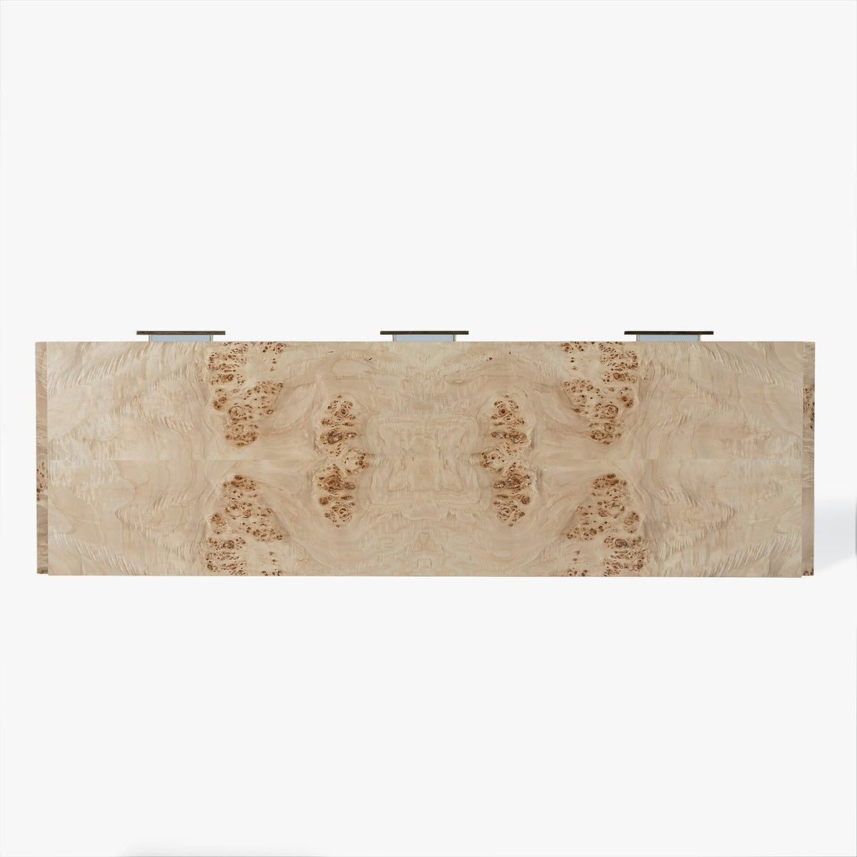 Top-down view of the Co. House Designs Wesley Burl Light Console Table