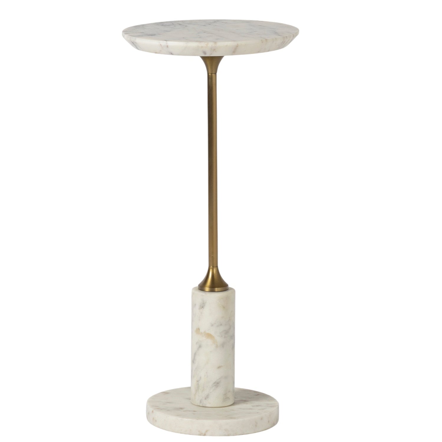 Co. House Designs Francesca Marble White Drink Table
