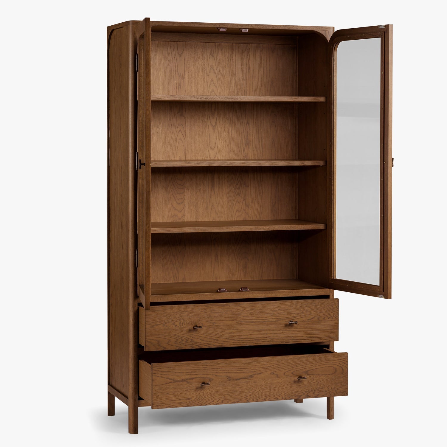 Co. House Designs Cali Walnut Display Cabinet