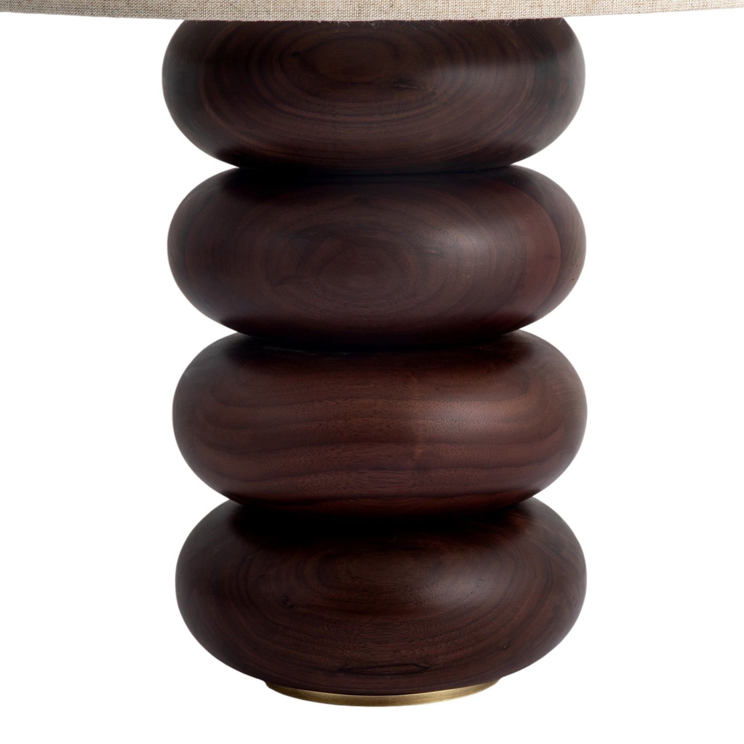 Co. House Designs Sandia Oak Wood Walnut Large Table Lamp