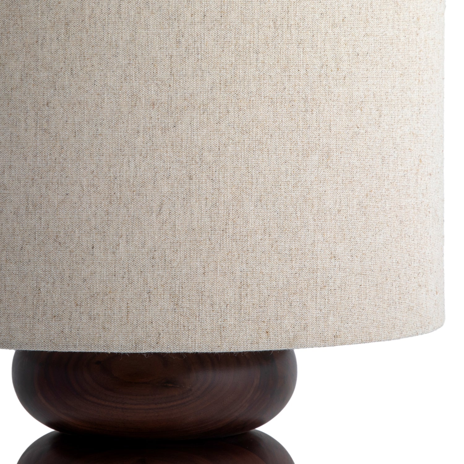 Co. House Designs Sandia Oak Wood Walnut Large Table Lamp