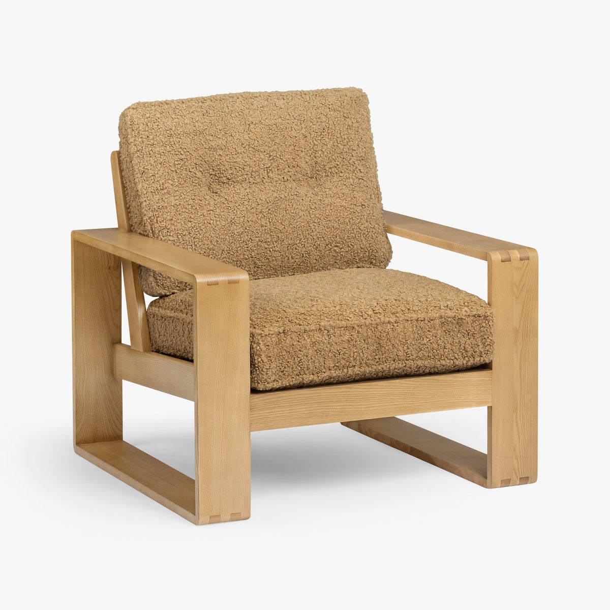 Co. House Designs Stretton Latte Lounge Chair on a plain background