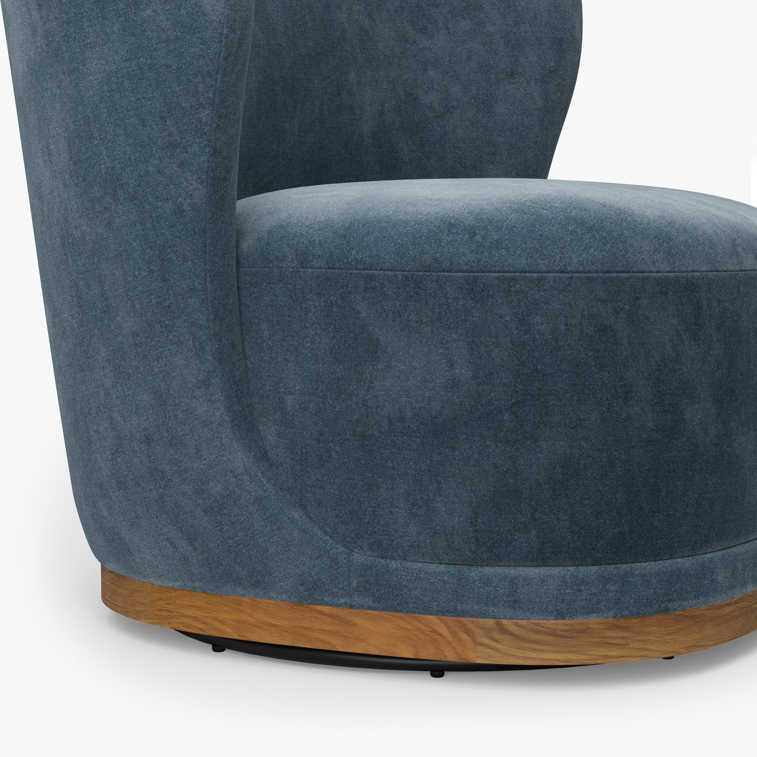 Co. House Designs Odell Teal Swivel Chair