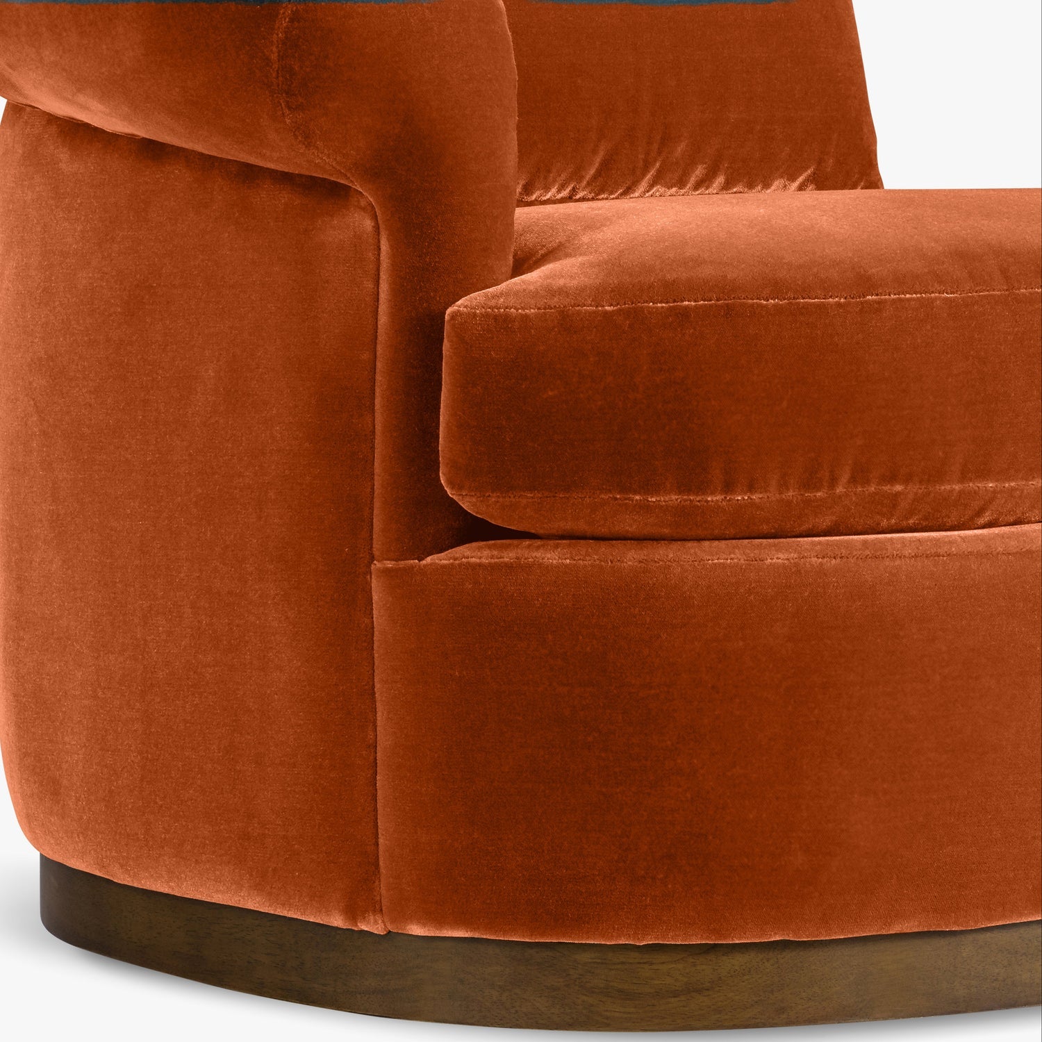 Co. House Designs Gracie Rust Swivel Chair