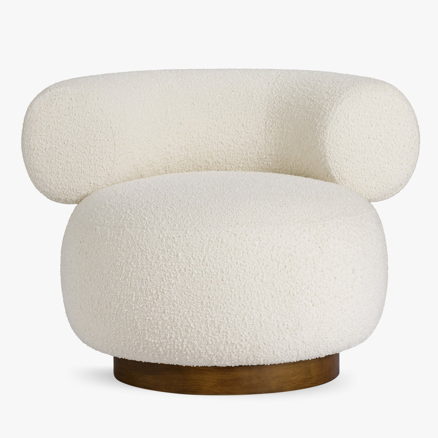Co. House Designs Aubrey Ivory Swivel Chair