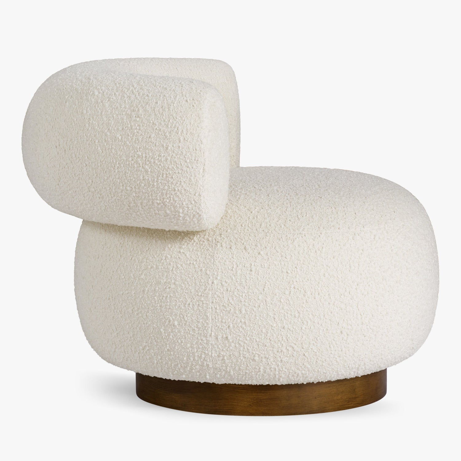 Co. House Designs Aubrey Ivory Swivel Chair