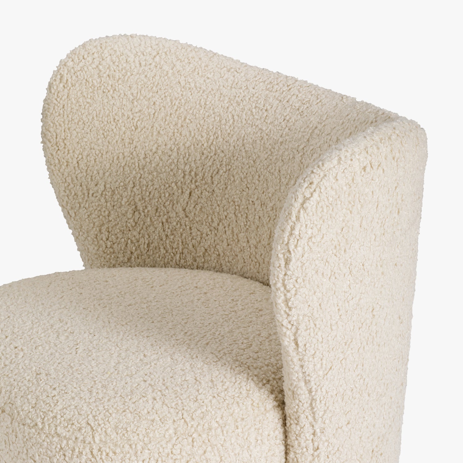Co. House Designs Odell Ivory Swivel Chair