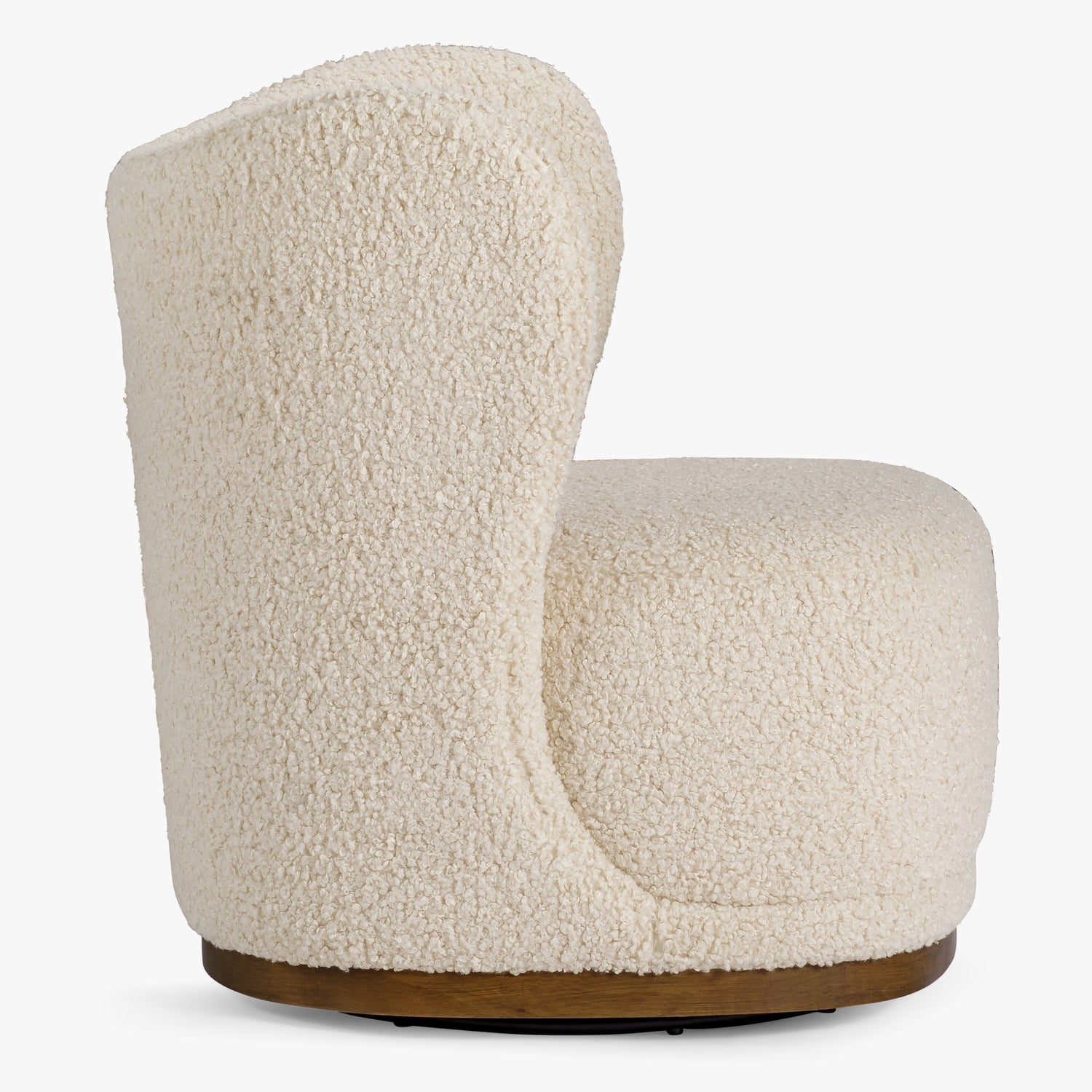 Co. House Designs Odell Ivory Swivel Chair