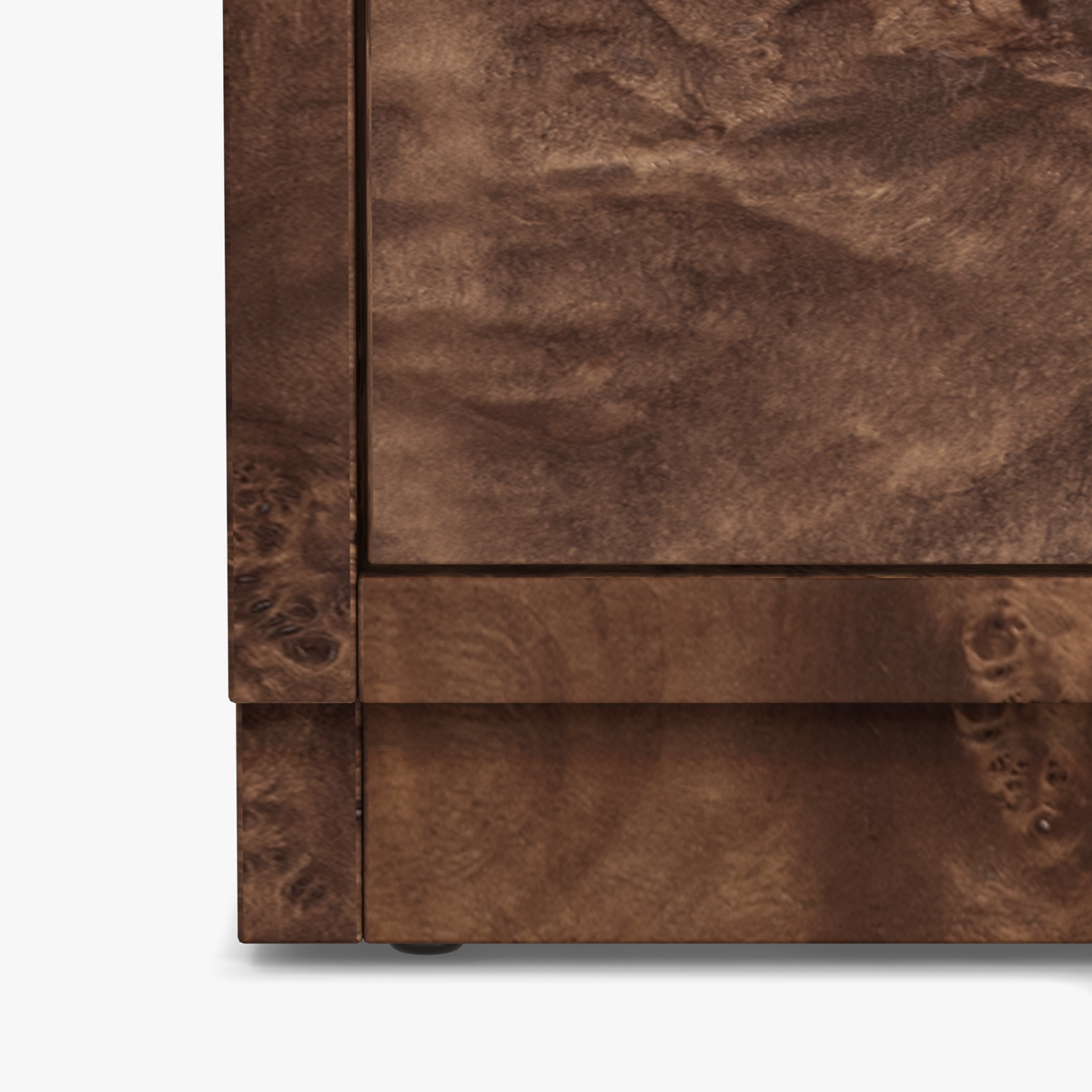 Close-up detail of the Co. House Designs Wesley Burl Dark Buffet (view 3)