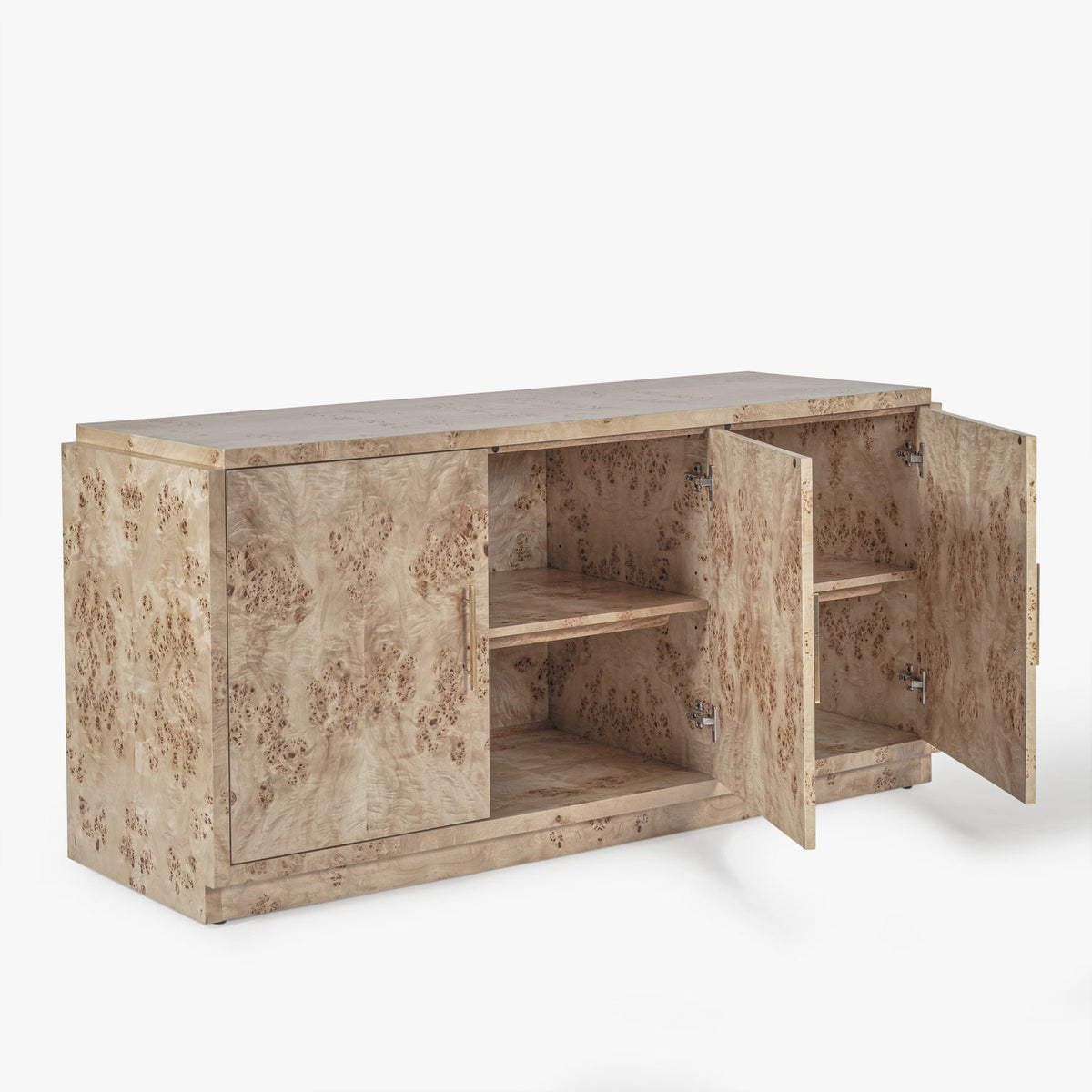 Co. House Designs Wesley Burl Light Buffet shown with drawers open (view 2)