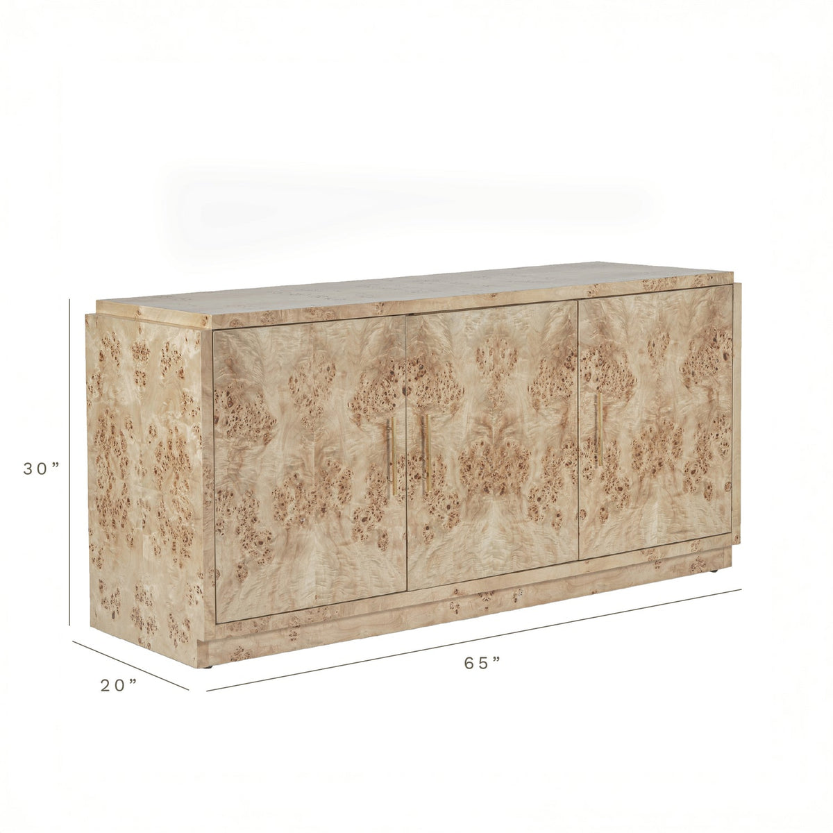 Dimension diagram for the Co. House Designs Wesley Burl Light Buffet