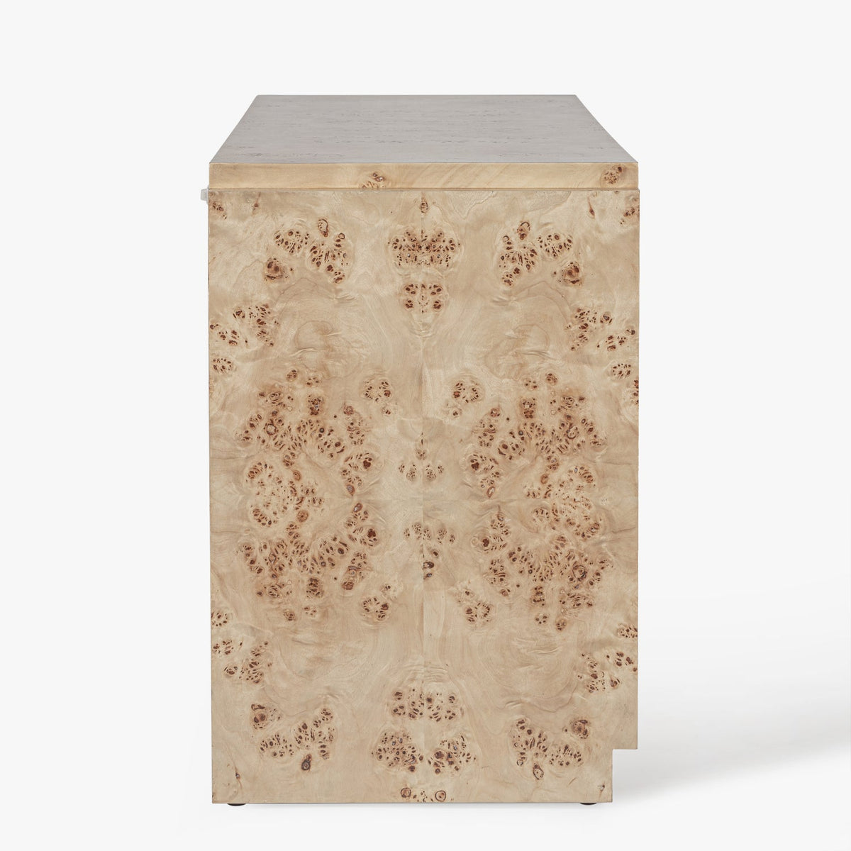 Side view of the Co. House Designs Wesley Burl Light Buffet