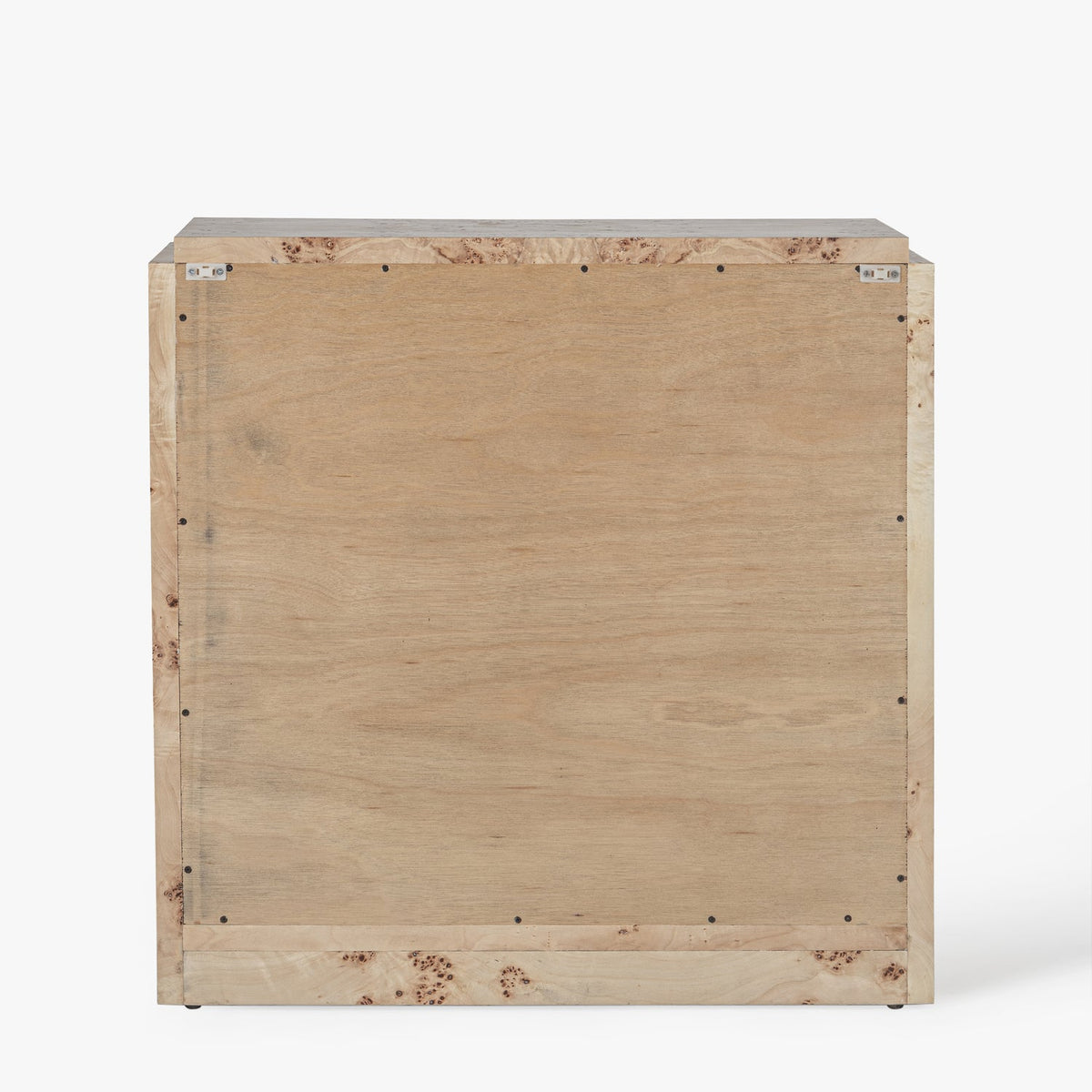 Back view of the Co. House Designs Wesley Light Burl Cabinet