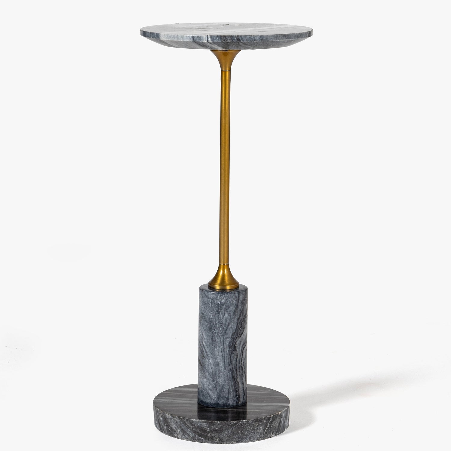 Co. House Designs Francesca Marble Black Drink Table