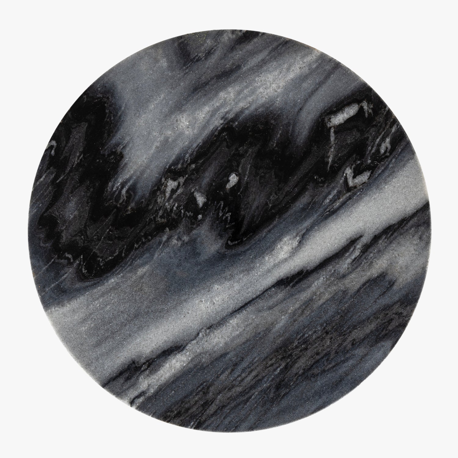 Co. House Designs Francesca Marble Black Drink Table