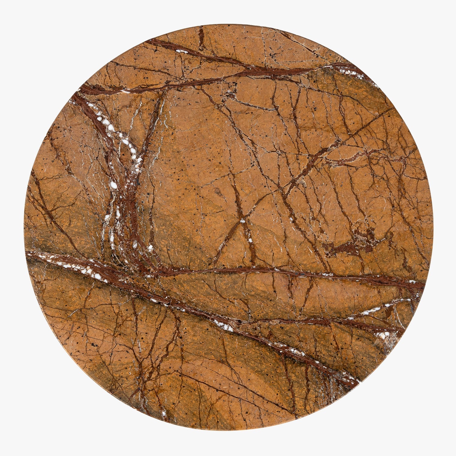 Co. House Designs Francesca Marble Brown Drink Table