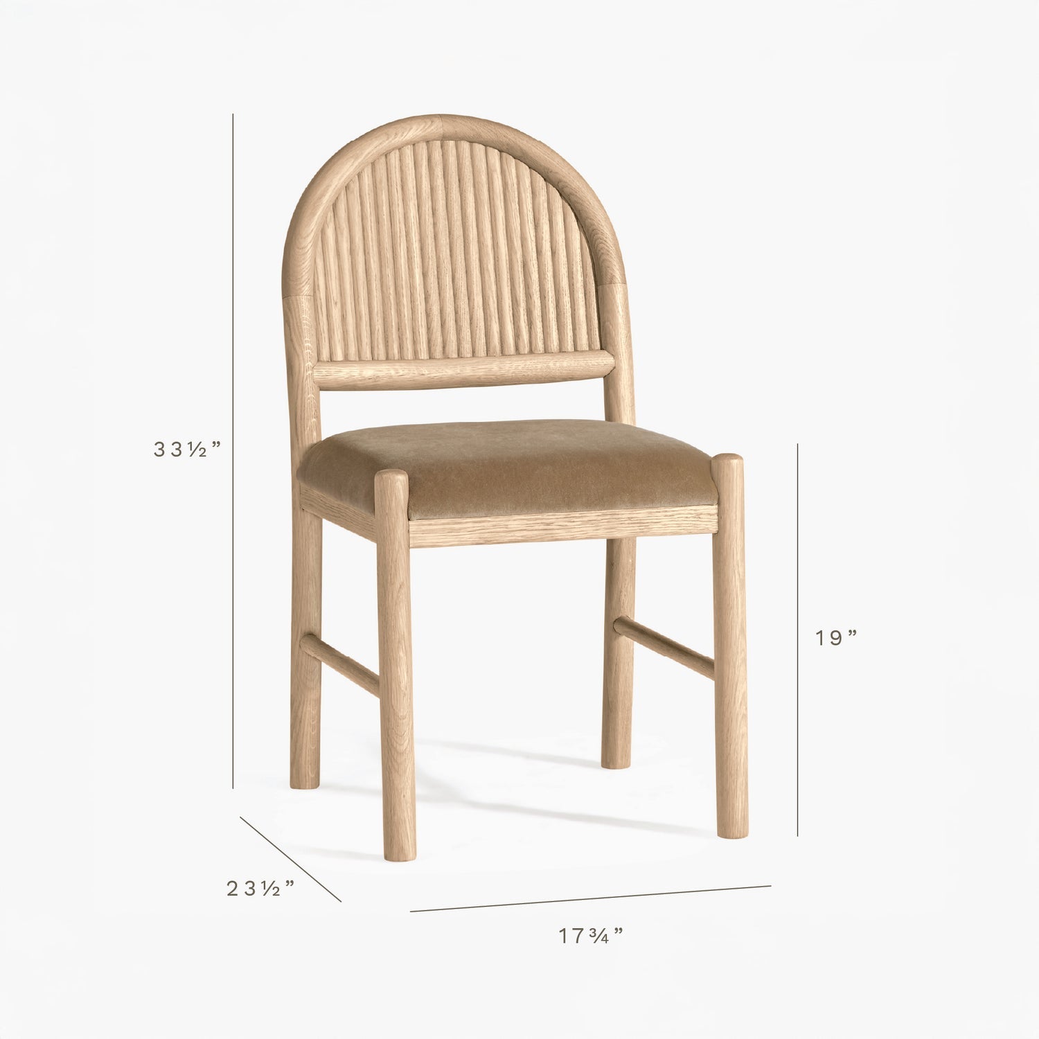 Black Birch Homes x Co. House Designs Bennett Light Oak Dining Chair Set of 2