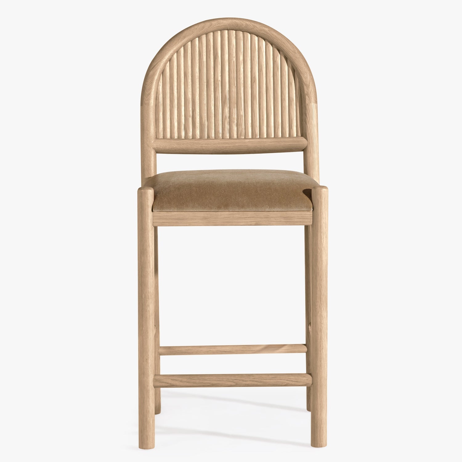Black Birch Homes x Co. House Designs Bennett Light Oak Counter Stool Set of 2
