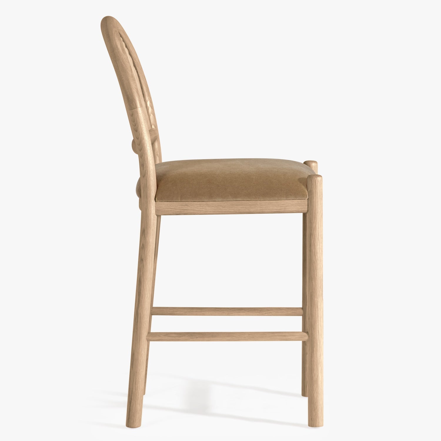 Black Birch Homes x Co. House Designs Bennett Light Oak Counter Stool Set of 2