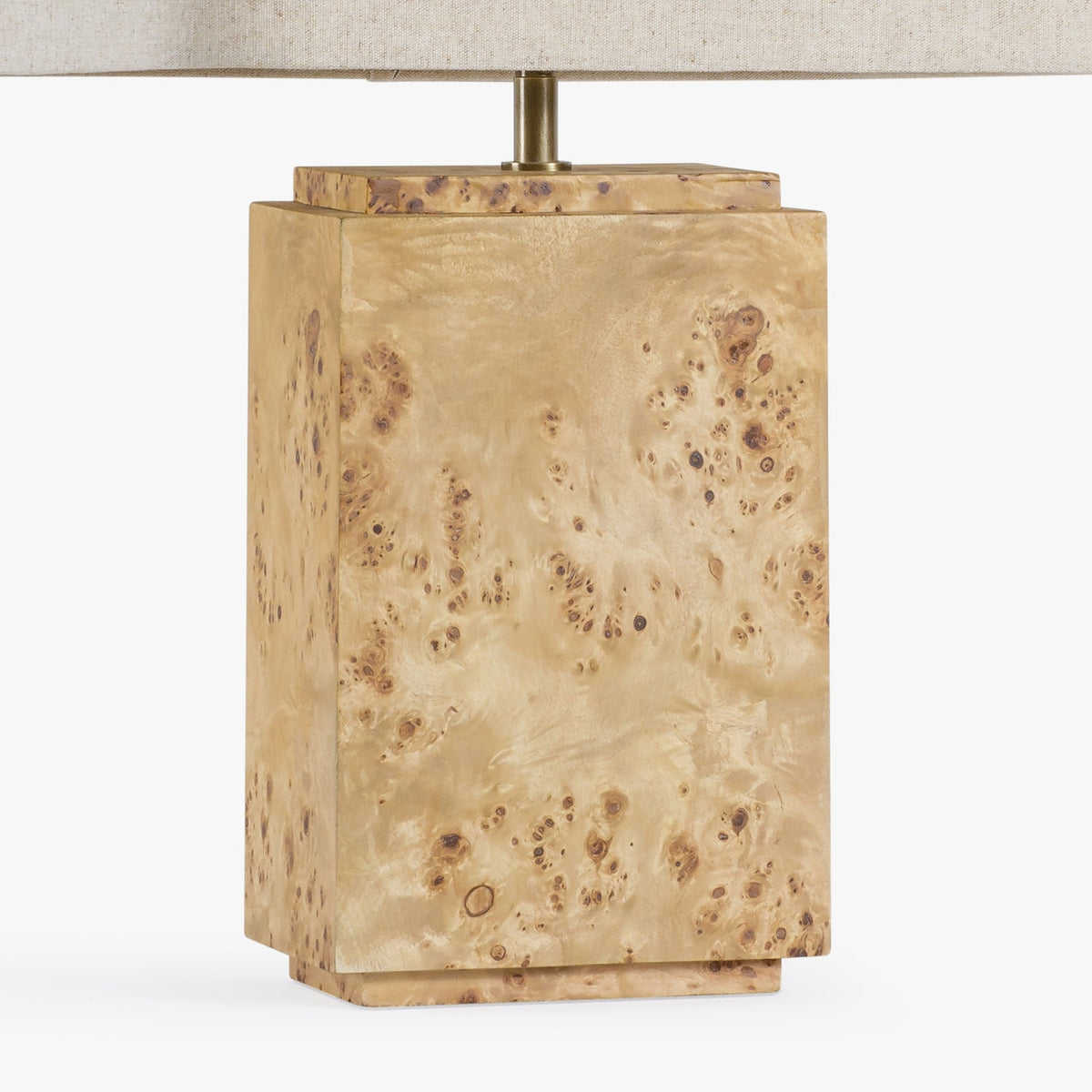Close-up detail of the Co. House Designs Wesley Light Burl Table Lamp (view 2)