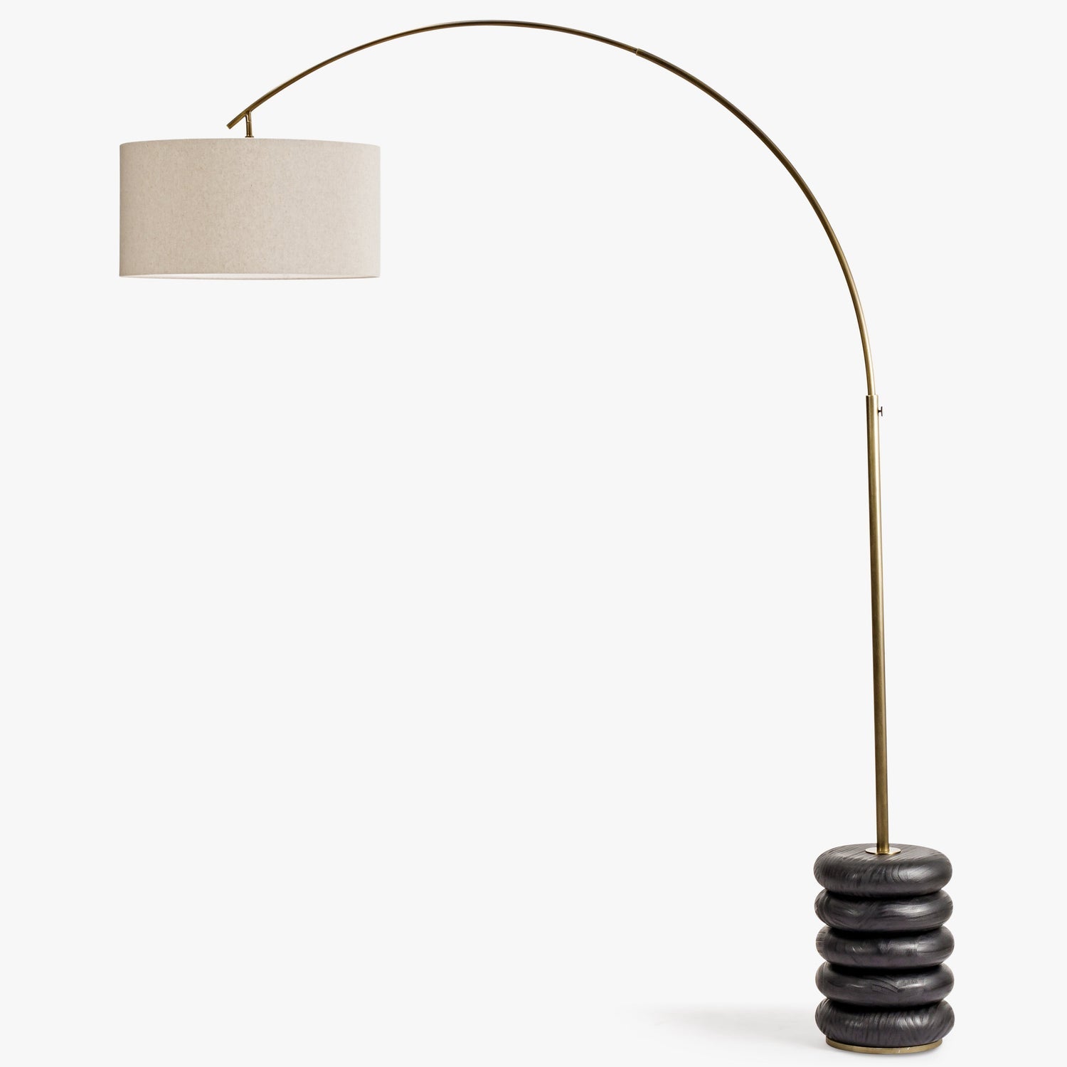 Co. House Designs Sandia Arc Black Floor Lamp