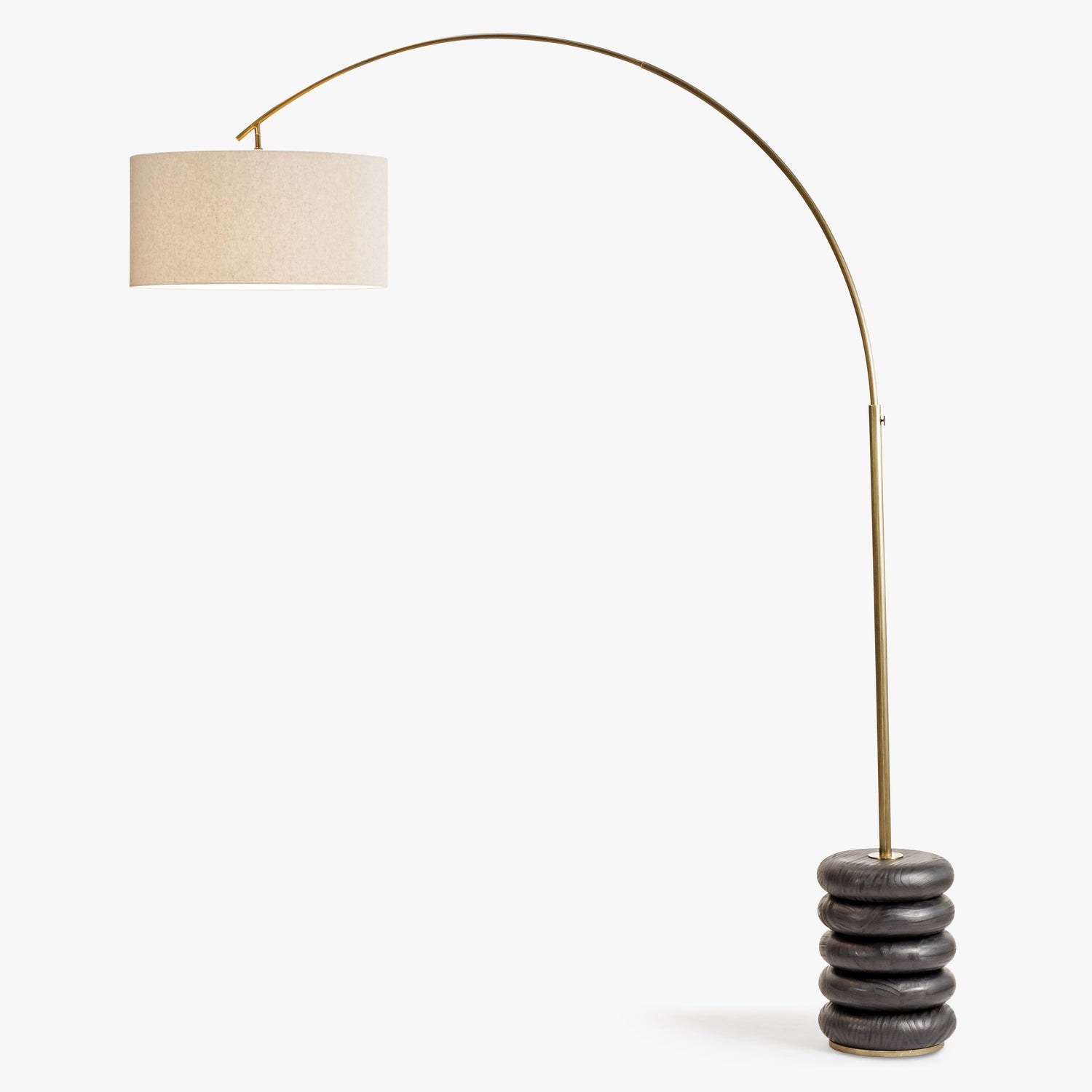 Co. House Designs Sandia Arc Black Floor Lamp