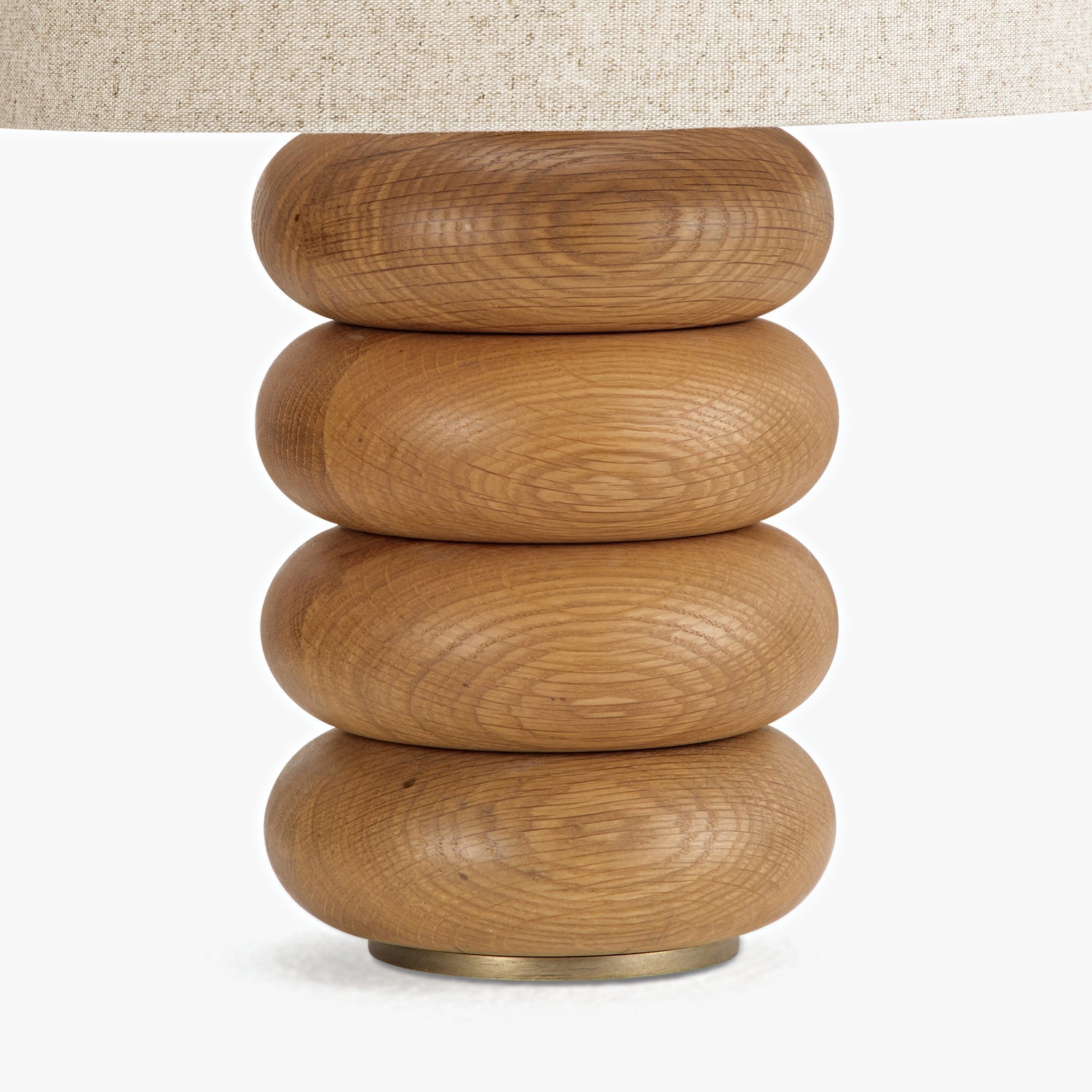Co. House Designs Sandia Oak Wood Natural Small Table Lamp