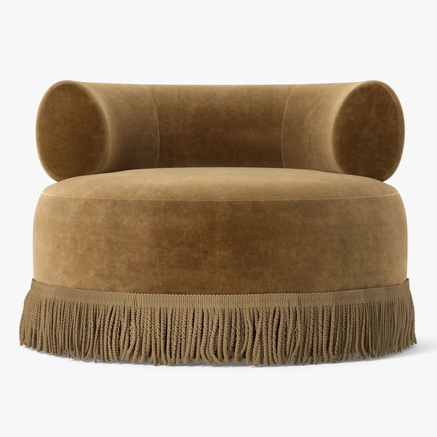 Button Atelier x Co. House Designs Lenny Faux Mohair Swivel Chair