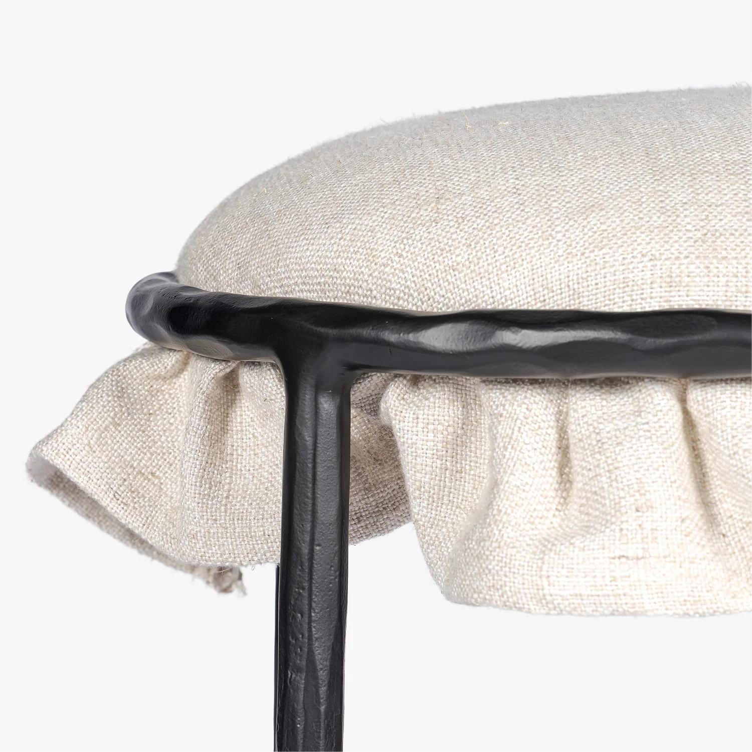 MENO HOME x Co. House Designs Rook Natural Hammered Counter Stool