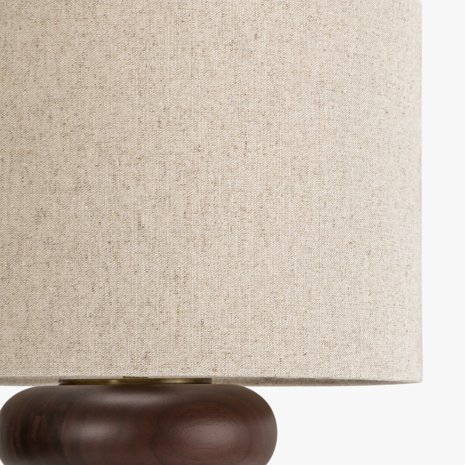 Co. House Designs Sandia Oak Wood Walnut Small Table Lamp
