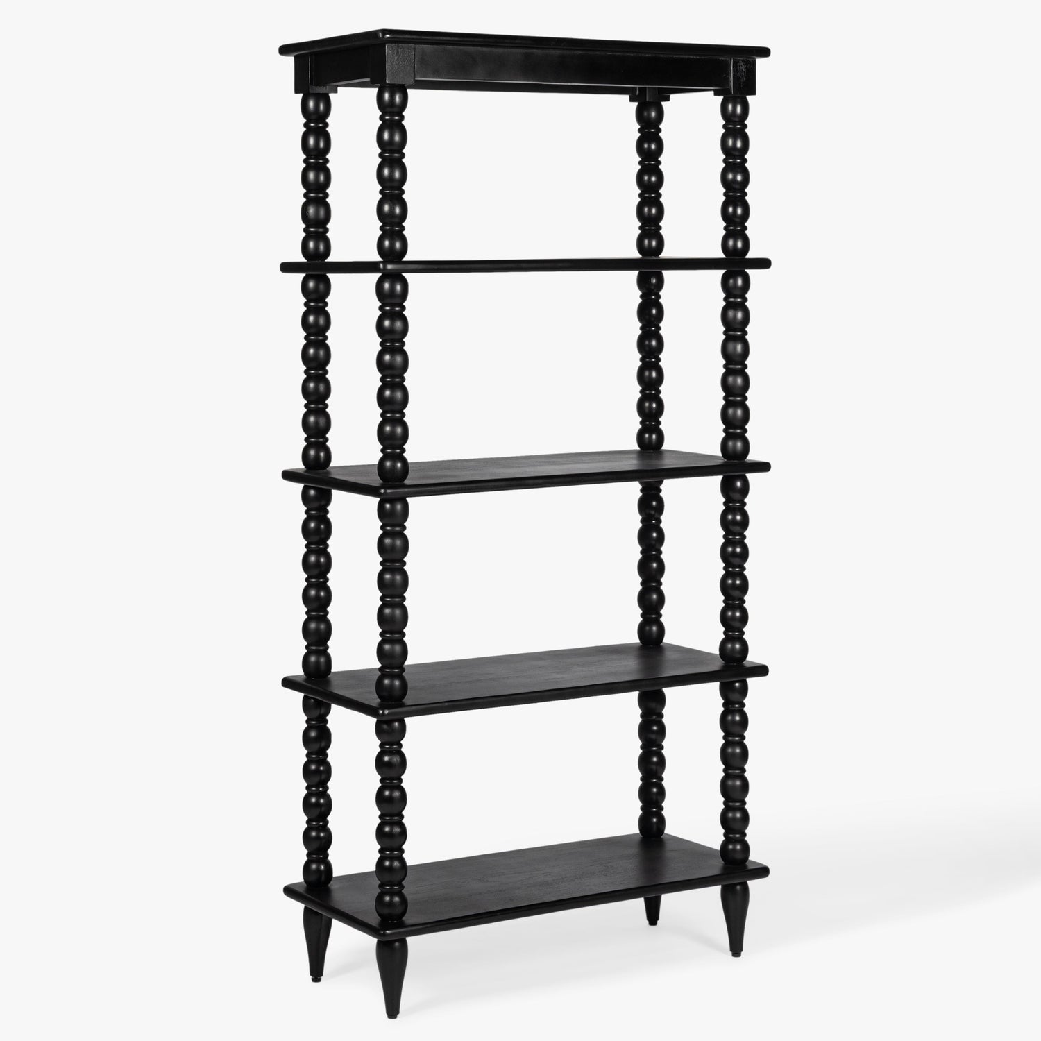 Co. House Designs Spindle Black Tall Bookcase product view