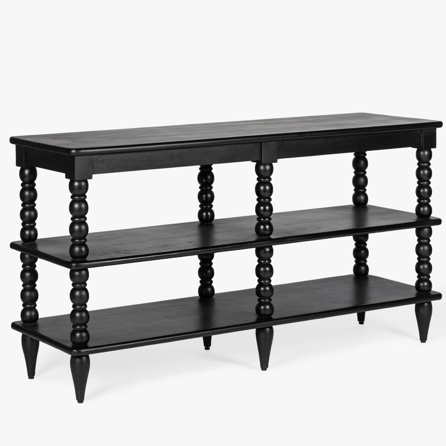 Co. House Designs Spindle Black Wide Bookcase product view