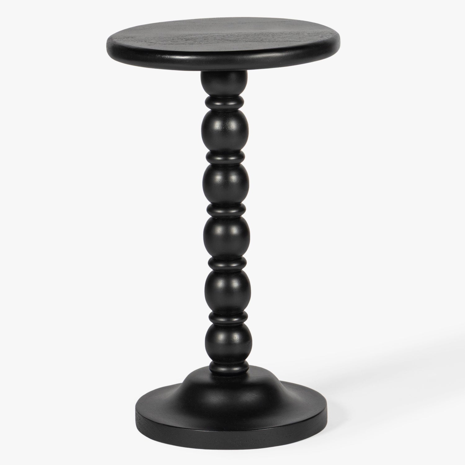 Front view of the Co. House Designs Spindle Black Drink Table