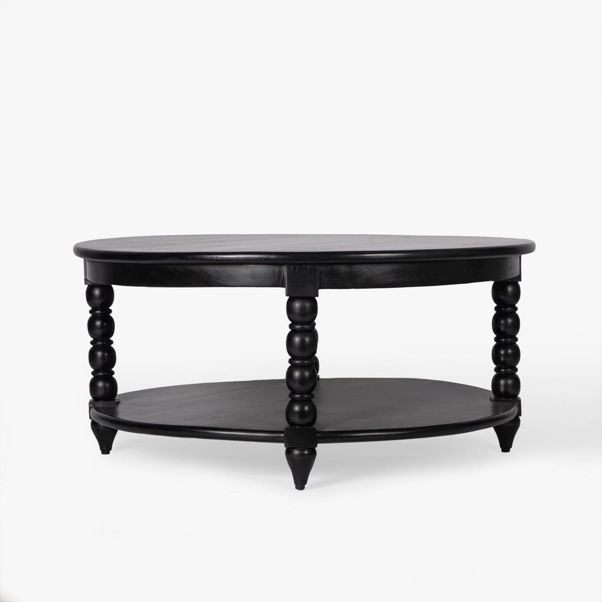 Back view of the Co. House Designs Spindle Black Coffee Table