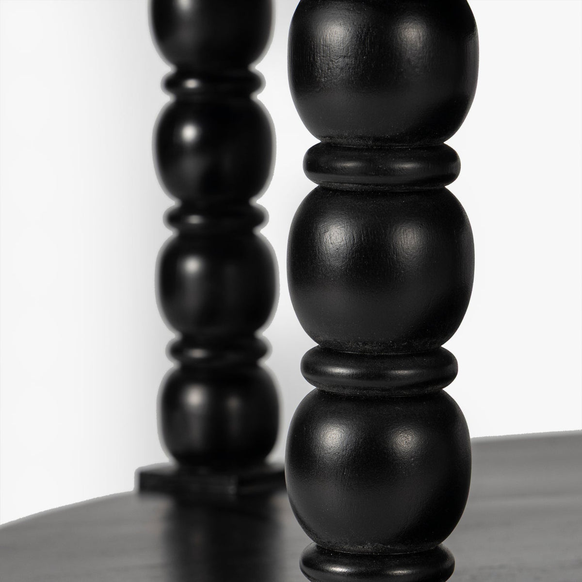 Close-up detail of the Co. House Designs Spindle Black Coffee Table (view 4)