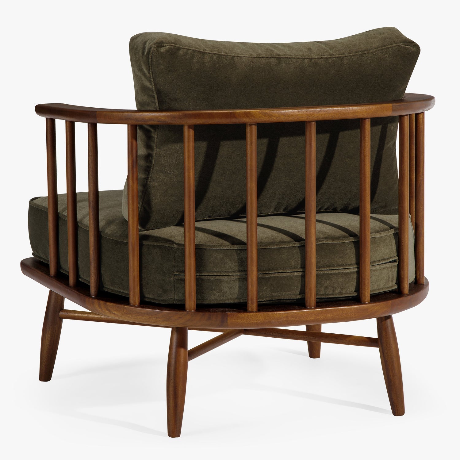 Co. House Designs Spindle Velvet Balsam Armchair