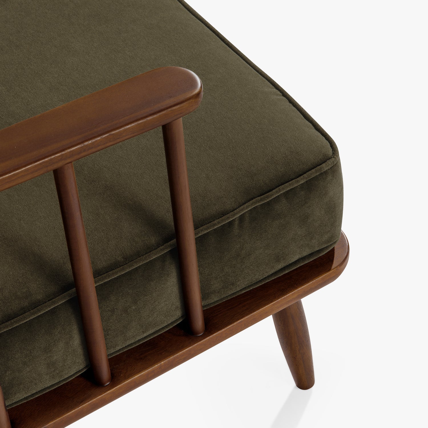 Co. House Designs Spindle Velvet Balsam Armchair