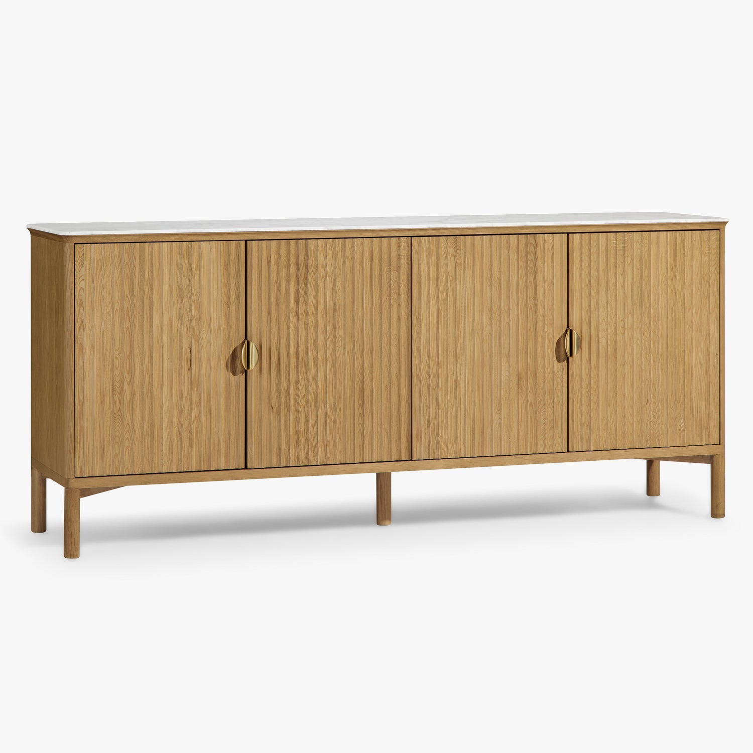 Co. House Designs Olive 4-Door Oak Light Buffet