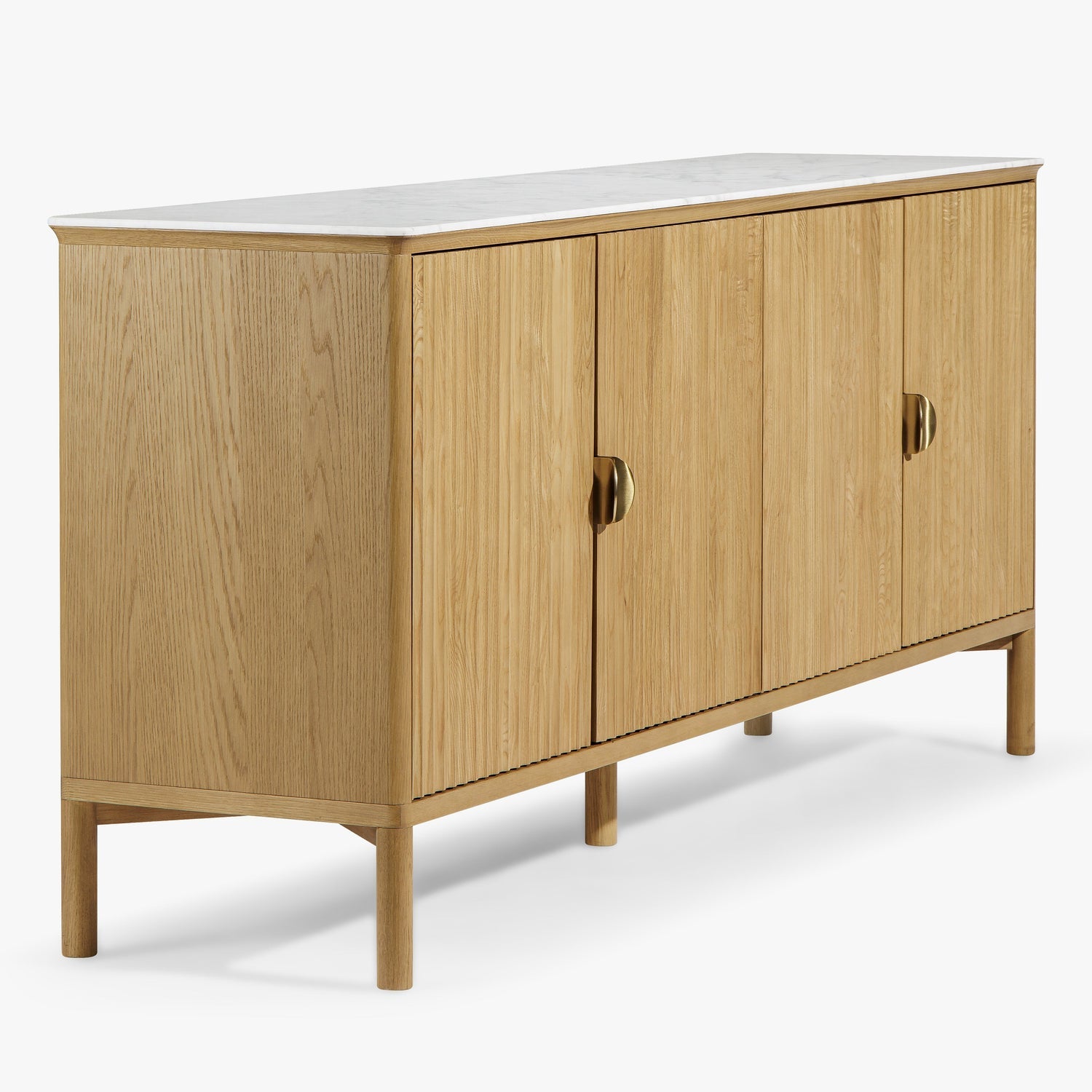 Co. House Designs Olive 4-Door Oak Light Buffet