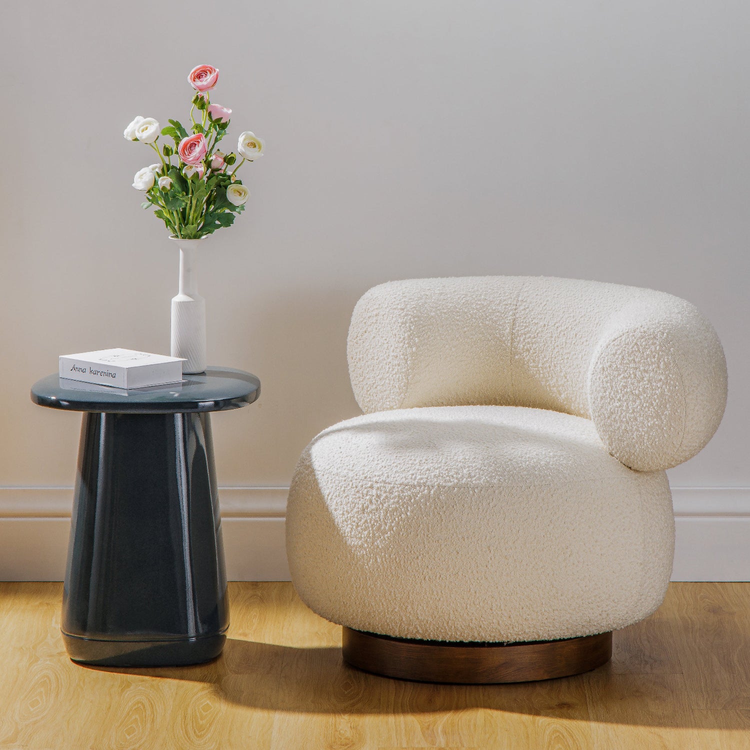 Co. House Designs Garner Teal Side Table