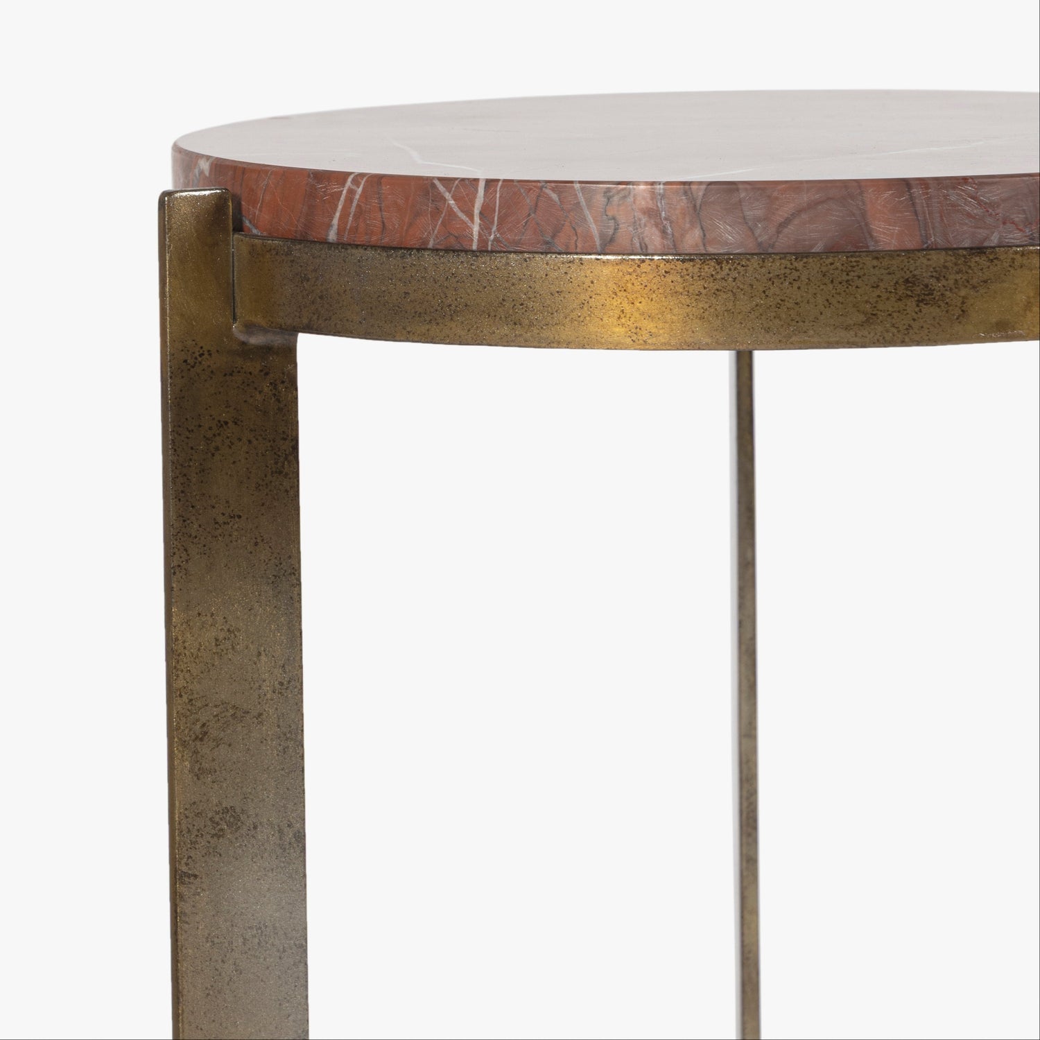 Co. House Designs Bowden Clear with Golden Stain Side Table