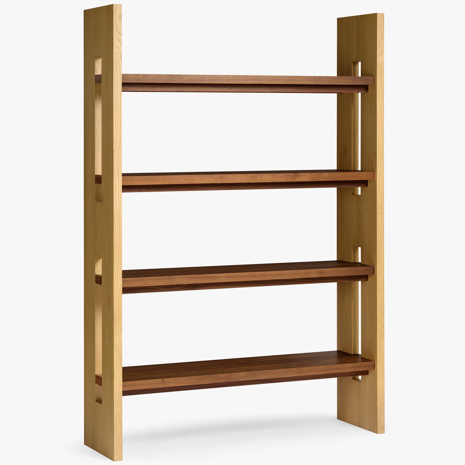 Co. House Designs Leo Natural Oak and Walnut Bookcase