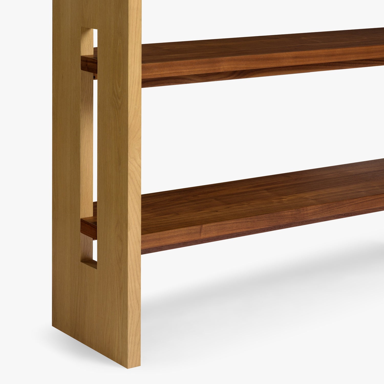 Co. House Designs Leo Natural Oak and Walnut Bookcase