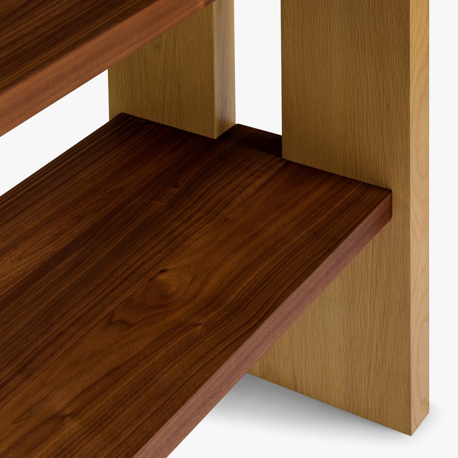 Co. House Designs Leo Natural Oak and Walnut Bookcase
