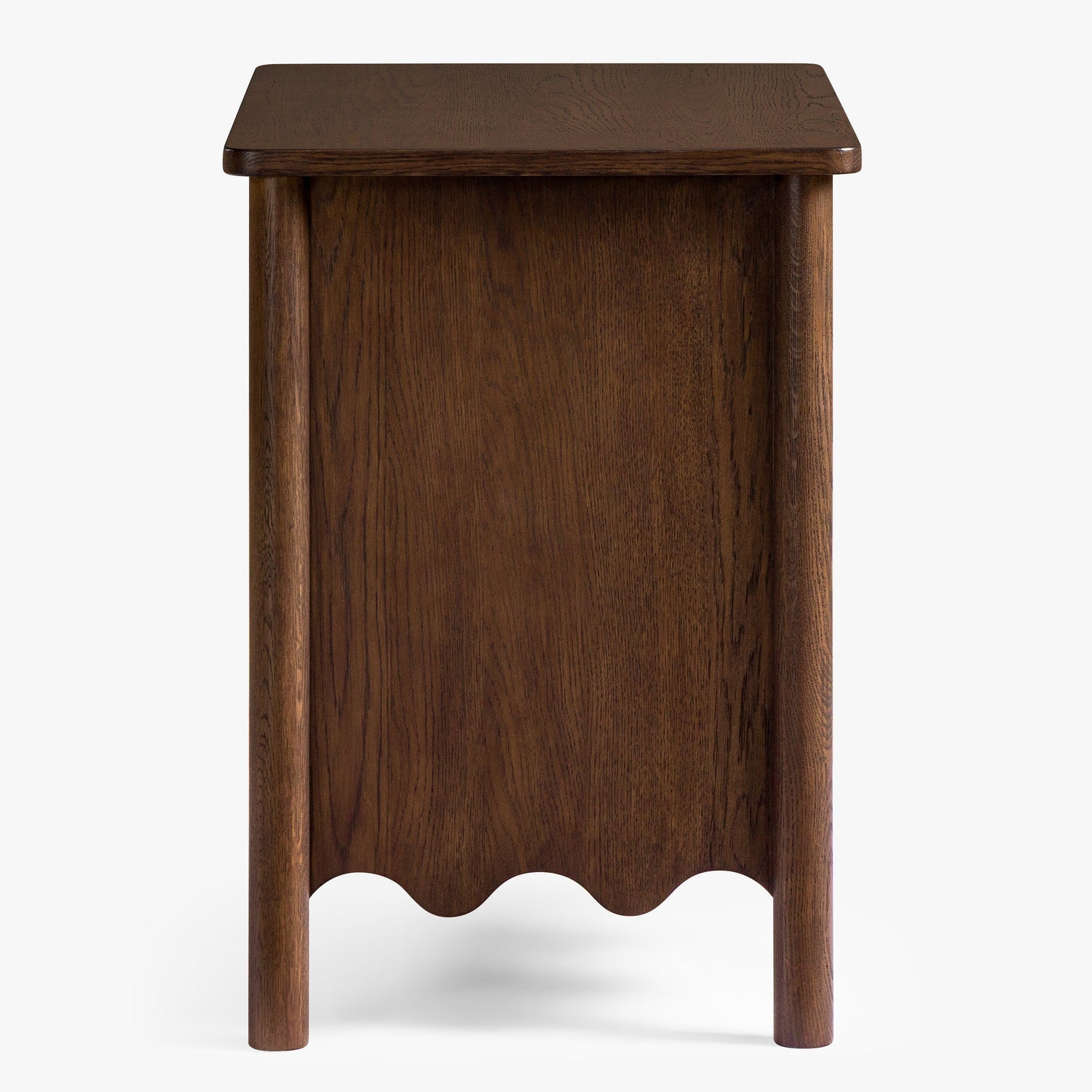 Co. House Designs Onda 3-Drawer Oak Walnut Nightstand