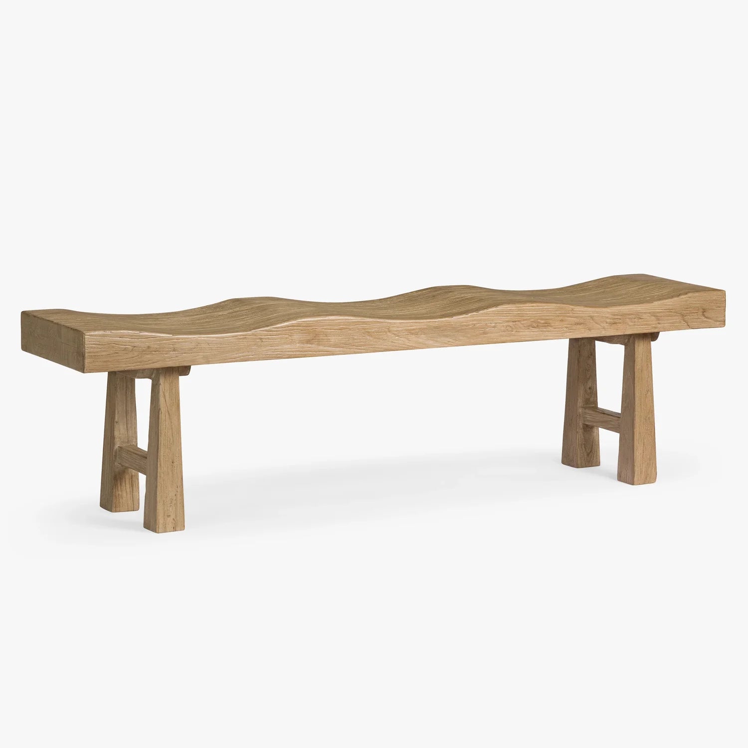 Button Atelier x Co. House Designs Mesa Reclaimed Elm Brown Bench